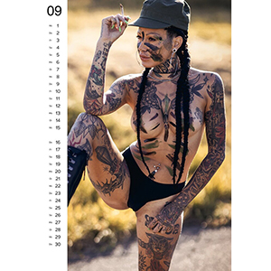 Erotični stenski koledar TATTOO GIRLS 2027