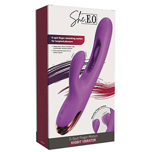 Rabbit vibrator z gibljivim prstkom She.E.O.