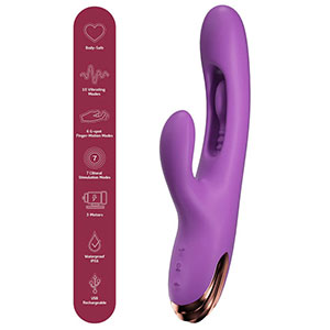 Rabbit vibrator z gibljivim prstkom She.E.O.