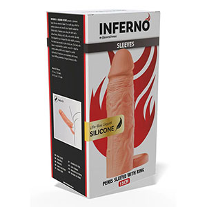 Prevleka za penis Inferno 15 cm - barva kože