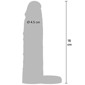 Prevleka za penis Inferno 18 cm - barva kože