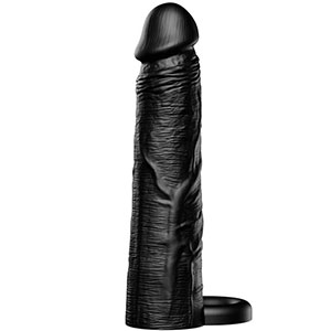 Prevleka za penis Inferno 20 cm - črna