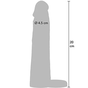 Prevleka za penis Inferno 20 cm - barva kože