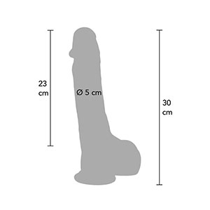 Ultra realističen silikonski dildo Inferno 28 cm