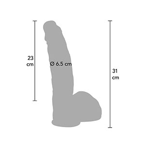 Ultra realističen silikonski dildo Inferno 29 cm