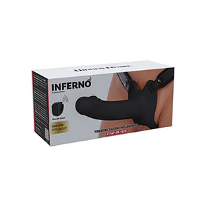 Votel vibracijski Strap-On 16 cm - črn