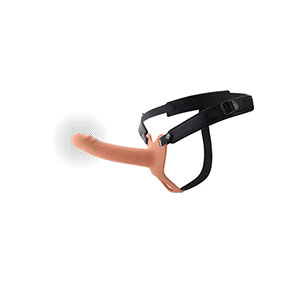 Votel vibracijski Strap-On 18 cm - barva kože