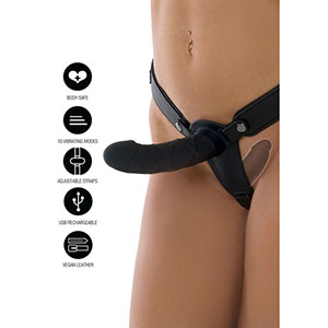 Dvojni vibracijski Strap-On Inferno