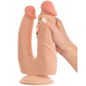 Realističen dvojni dildo s priseskom