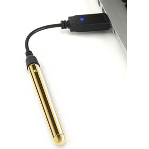 Verižica z vibratorjem Le Wand v zlati barvi