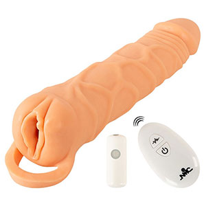 Vibracijski podaljšek in masturbator 2 v 1