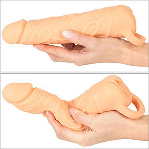 Vibracijski podaljšek in masturbator 2 v 1