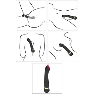 Vibrator Hot and Cold - črn