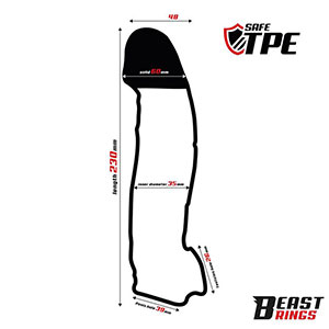 Prevleka za penis Beast Rings 23 cm