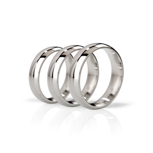 Kovinski erekcijski obroček Mystim - poliran