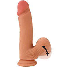 Realističen dildo iz tekočega silikona 19 cm