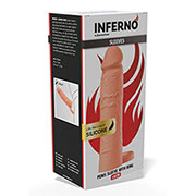 Prevleka za penis Inferno 18 cm - barva kože