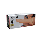 Votel vibracijski Strap-On 18 cm - barva kože