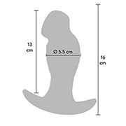 Realističen analni čep Inferno 16 cm