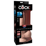 Dildo z modi King Cock Plus Triple Density - 19 cm