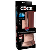 Dildo z modi King Cock Plus Triple Density - 20 cm