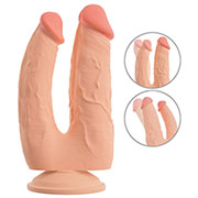 Realističen dvojni dildo s priseskom