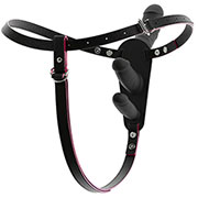 Strap On pas s tremi vibratorji