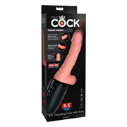Vibrator z modi in gretjem King Cock Plus - 17 cm